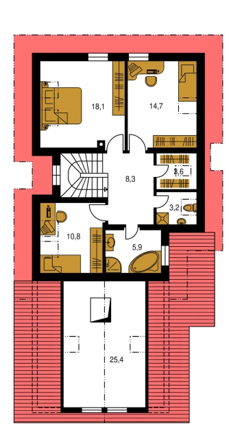 Floor plan of second floor - PREMIER 154